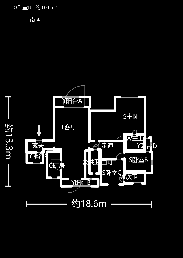 清溪川九号  4室2厅3卫    319.0万户型图