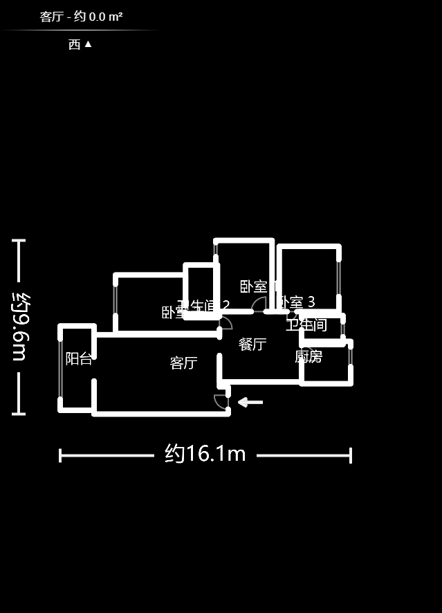恒鑫澜北湾  3室2厅2卫   108.00万户型图