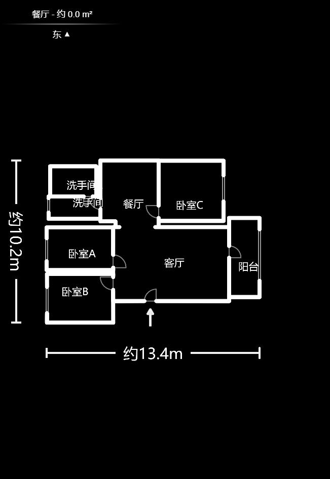 荷花园安置小区  3室2厅1卫    77.79万户型图