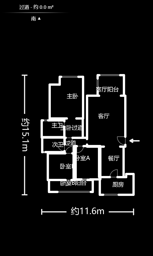 望兴景园一期  3室2厅2卫    135.0万户型图