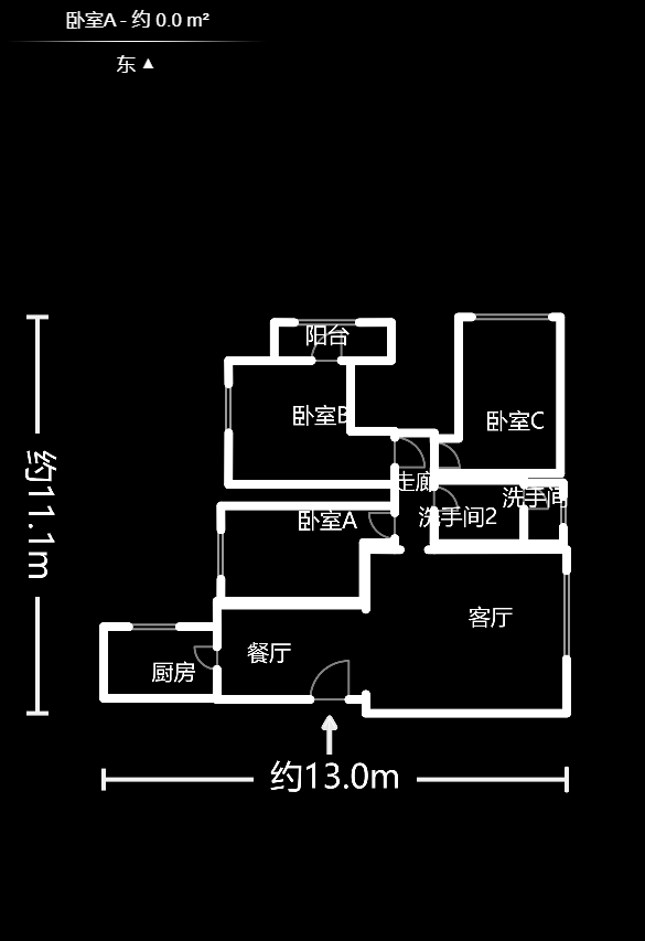 东玺门  3室2厅2卫    118.0万户型图