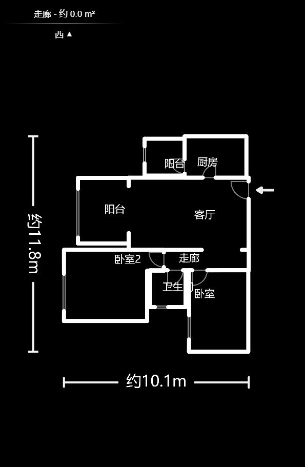 辉煌国际城一期  2室1厅1卫   90.80万户型图