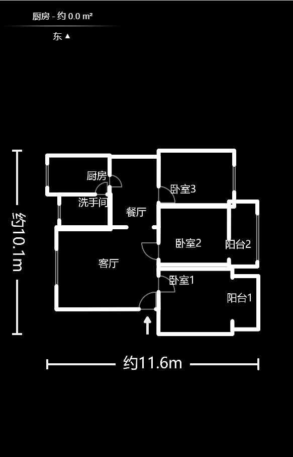 省林勘院  3室2厅1卫   132.00万户型图