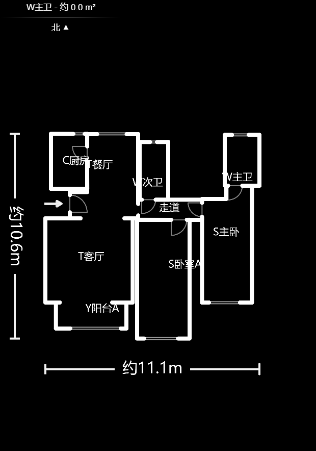 城市山水豪园（山水城市风景）  3室2厅2卫   140.00万户型图