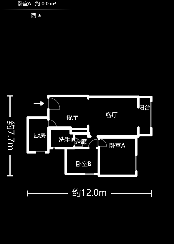 茂华禧都会  2室2厅1卫   96.00万户型图