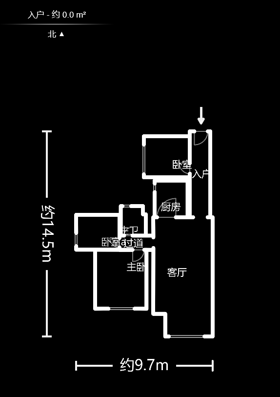 月亮湾草莓街区一、二期  3室2厅1卫    71.0万户型图