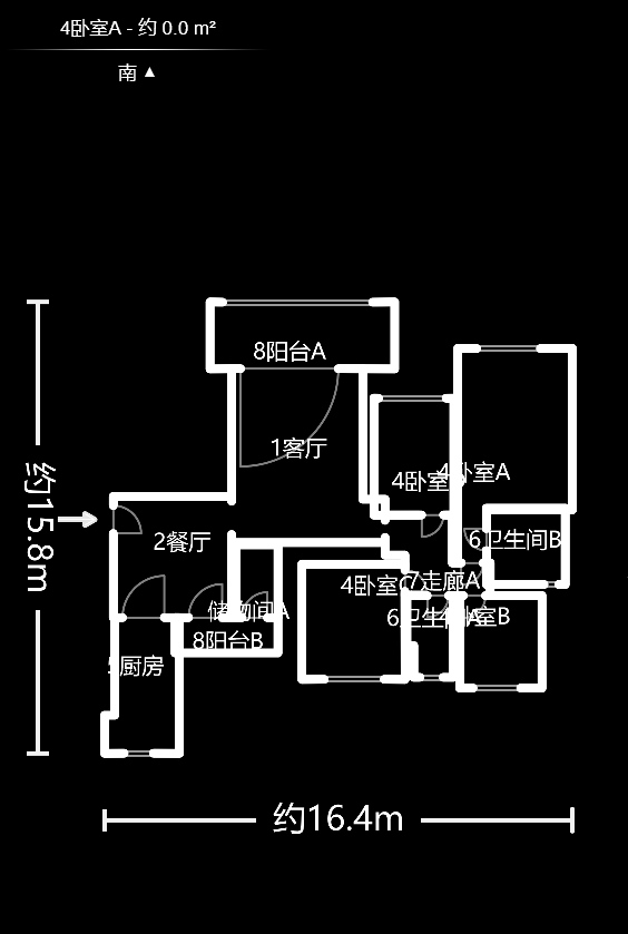 恒大雅苑  4室2厅2卫    188.0万户型图