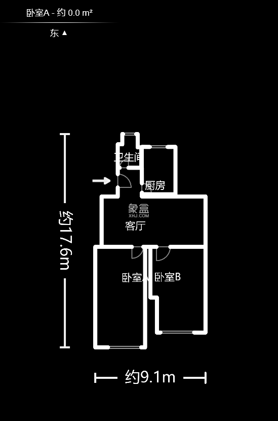 天剑社区（湖南省水利水电一公司宿舍）  2室2厅1卫   65.20万户型图