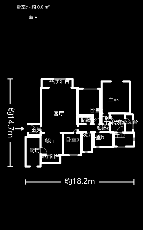 金茂梅溪湖  4室2厅2卫   466.00万户型图