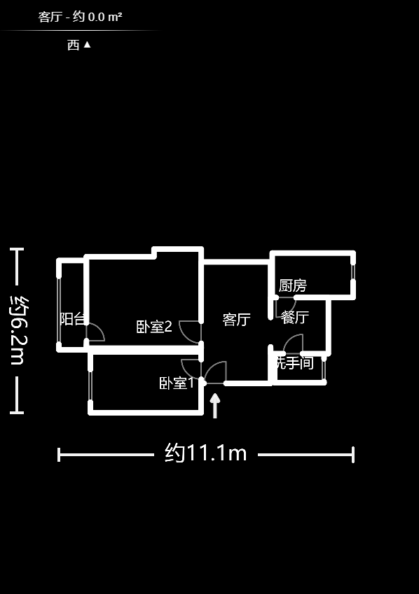 桂花二村  2室1厅1卫   36.00万户型图
