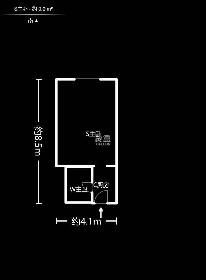 嘉斯茂购物广场（国中星城）  1室1厅1卫    33.98万户型图