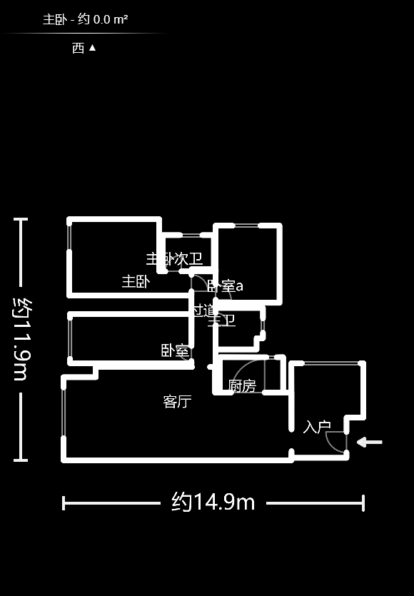 盛地尊域  4室2厅2卫   75.00万户型图