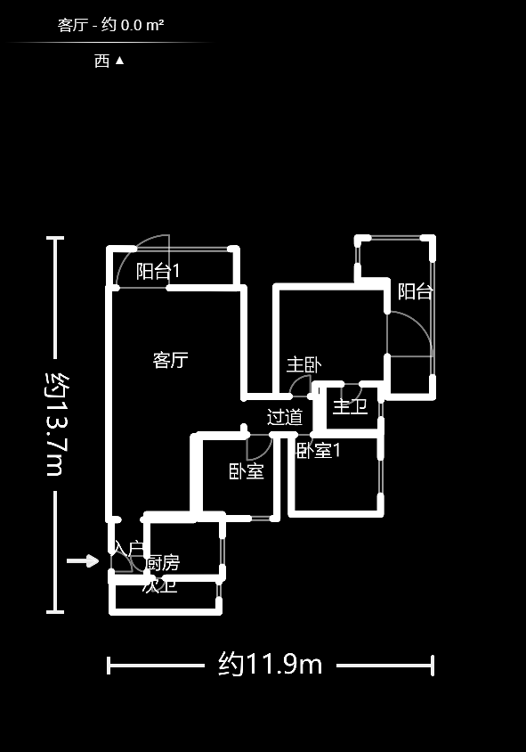 欧陆经典  3室1厅1卫    135.0万户型图
