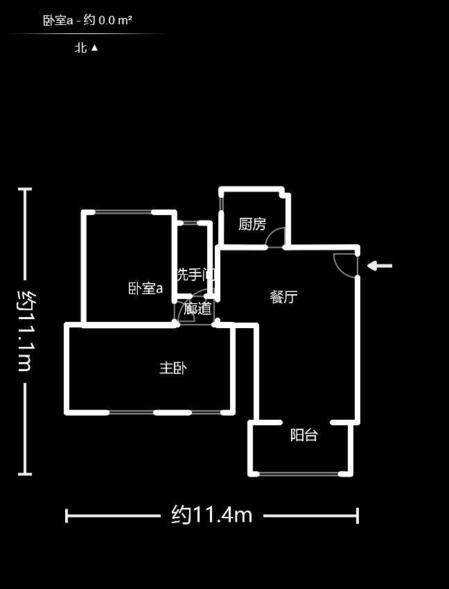 麓谷锦和园  3室2厅1卫   89.00万户型图