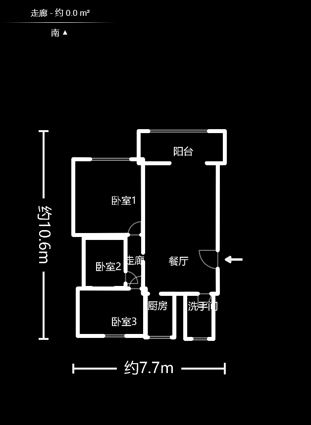 绿荫家园  3室2厅1卫   59.70万户型图