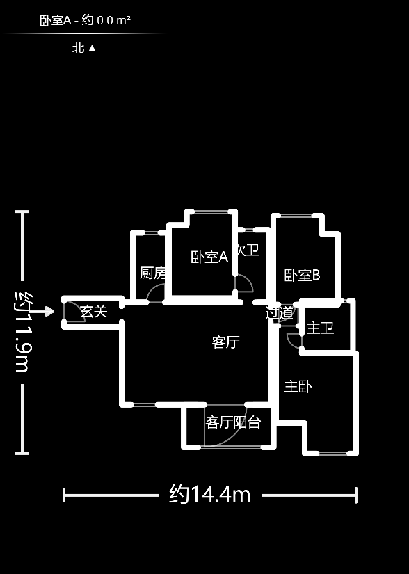 北京御园一二期（国泰嘉园）  3室2厅2卫   189.00万户型图