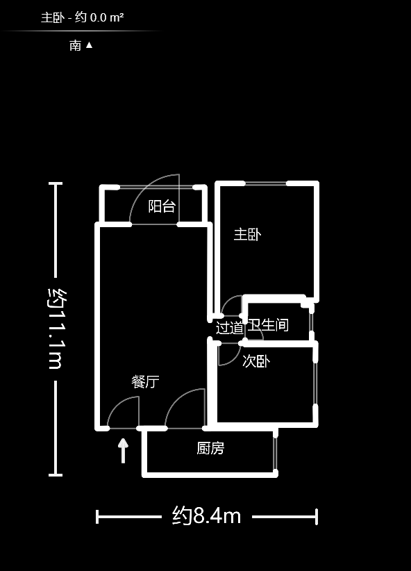 金富北城  2室2厅1卫    46.0万户型图