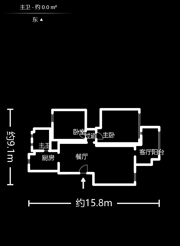 郡原居里  2室2厅1卫   77.80万户型图