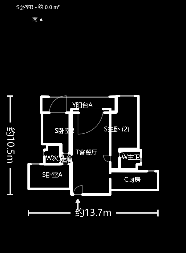 融科东南海  3室2厅2卫    159.8万户型图