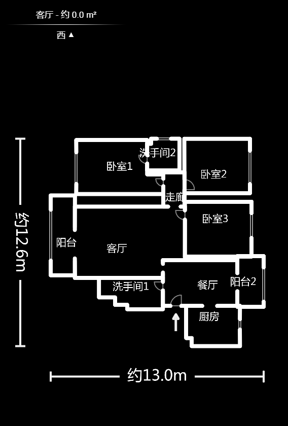 旺景园  3室2厅2卫    139.7万户型图