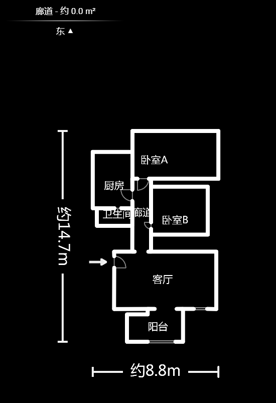 书苑花园（书院花园）  2室2厅1卫   56.00万户型图
