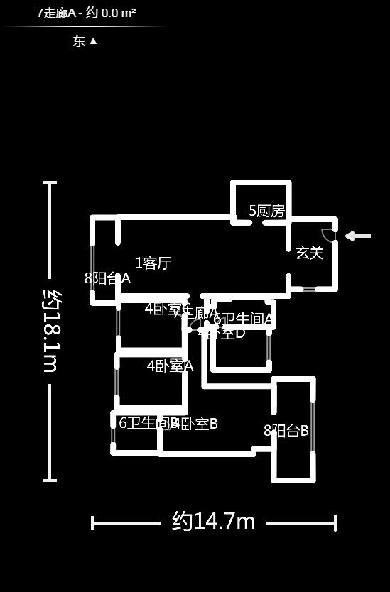 学府华庭  4室2厅2卫    116.0万户型图