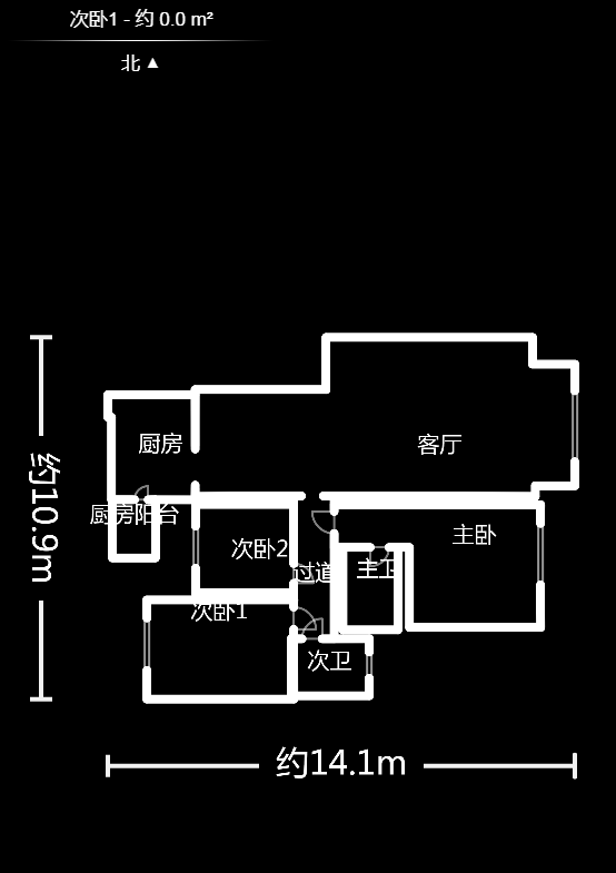枫林绿洲  3室2厅2卫   93.00万户型图