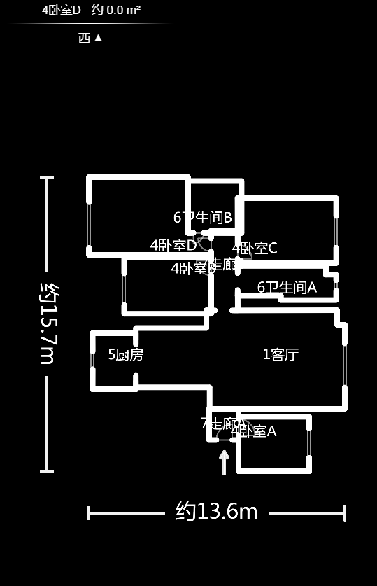 四方嘉苑  4室2厅2卫   174.00万户型图