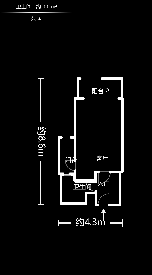珠江花城四期花盛  1室1厅1卫   30.50万户型图