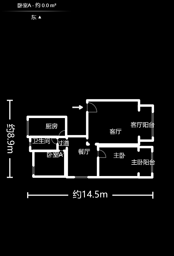城西公寓（西城门第）  3室2厅1卫   87.00万户型图