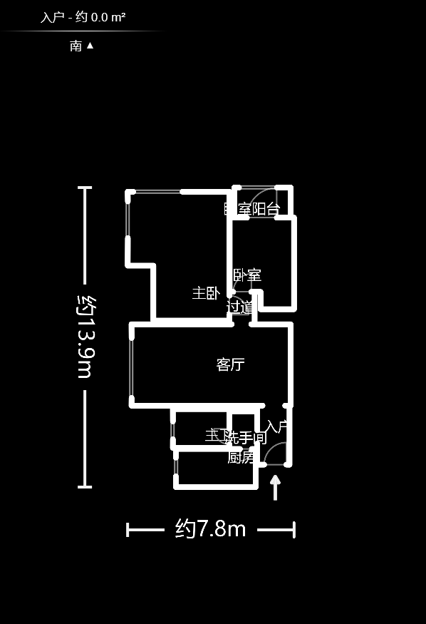 山水湾  2室1厅1卫   50.00万户型图