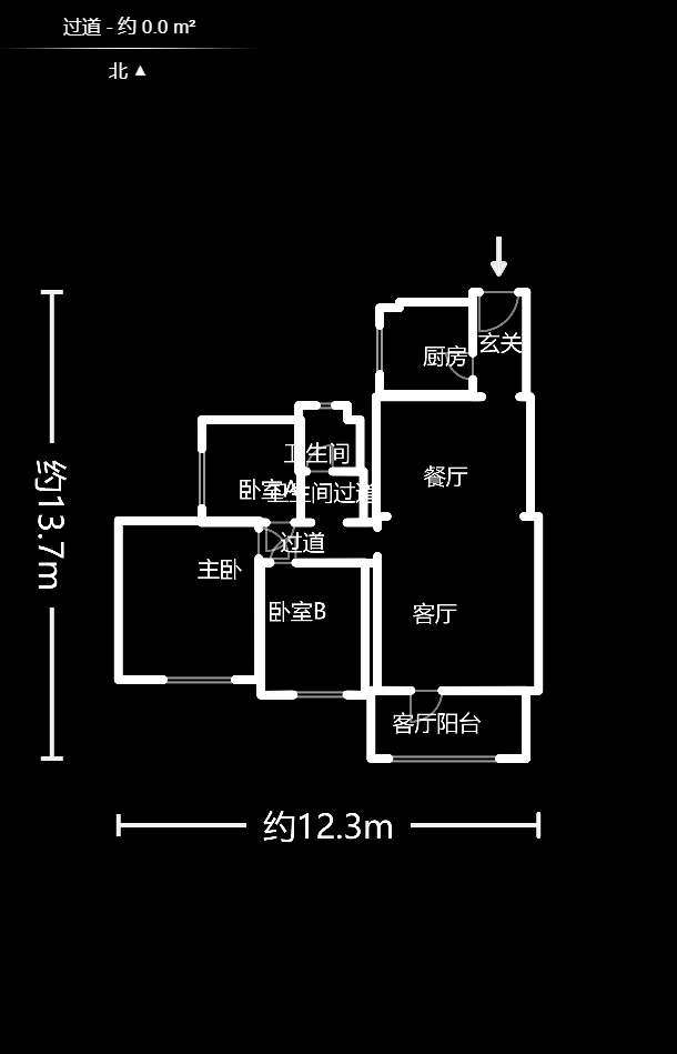 莱茵城 3室2厅1卫 89.8万 莱茵城 3室2厅1卫 89.8万户型图