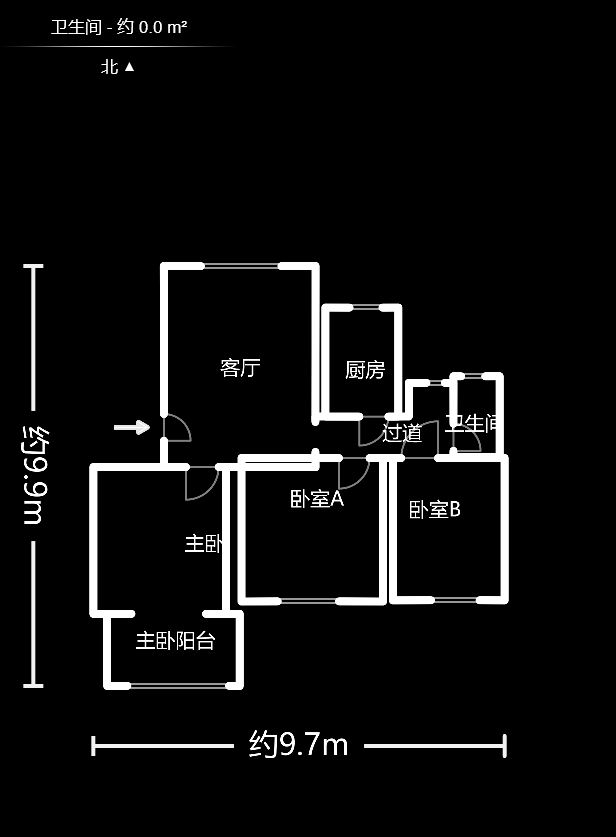 湘仪家园  3室1厅1卫   52.00万户型图