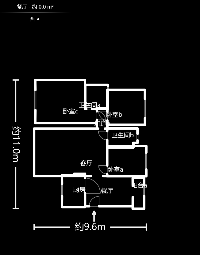 丽发新城  3室2厅2卫    107.8万户型图