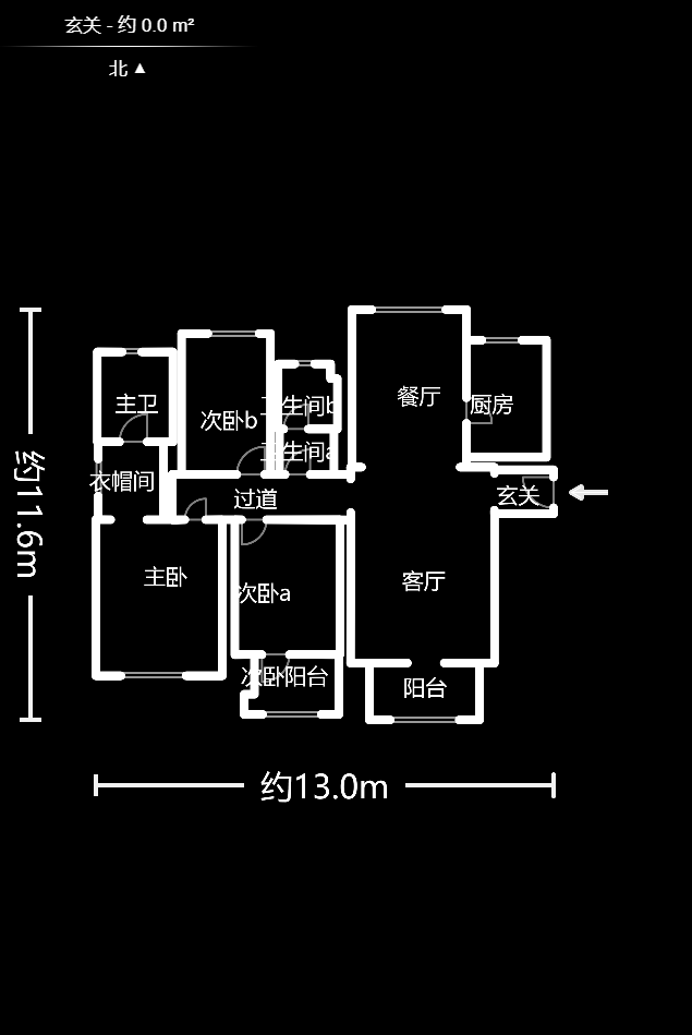 新城国际花都  3室2厅2卫   105.00万户型图