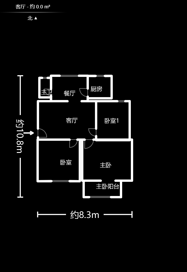 湖南省农业厅  3室2厅1卫   110.00万户型图