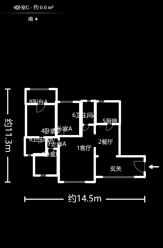海洋半岛（月珑湾）  3室2厅2卫   140.00万户型图