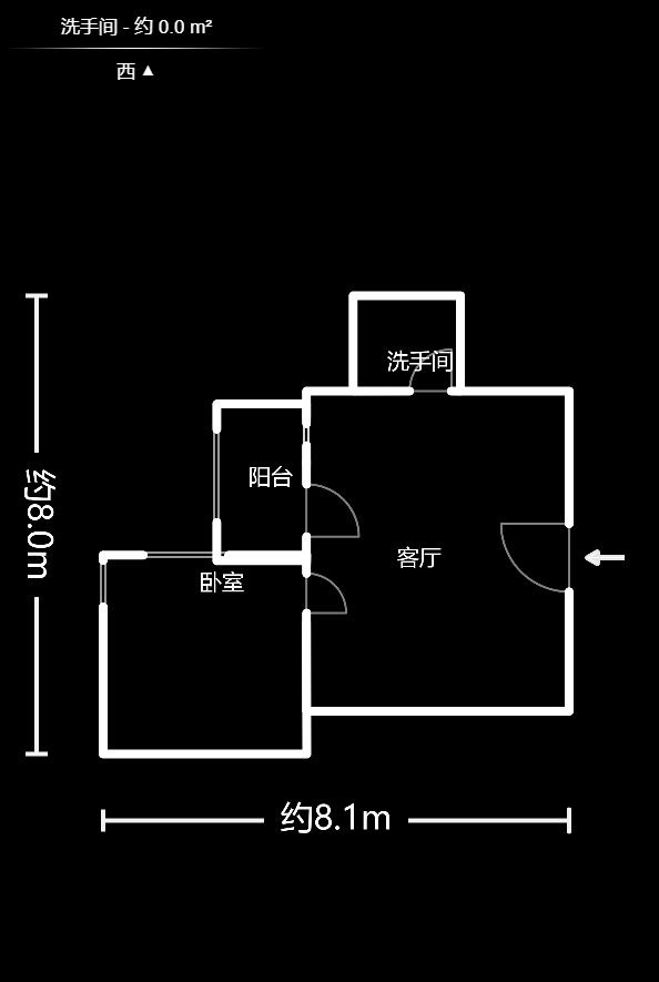 曙光大邸  1室1厅1卫   47.00万户型图