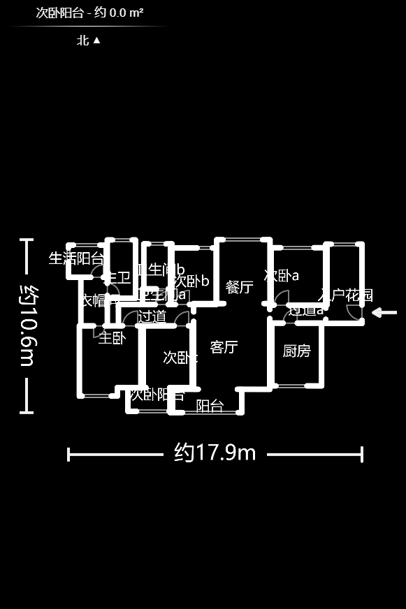 勤诚达新界  5室2厅2卫   125.00万户型图