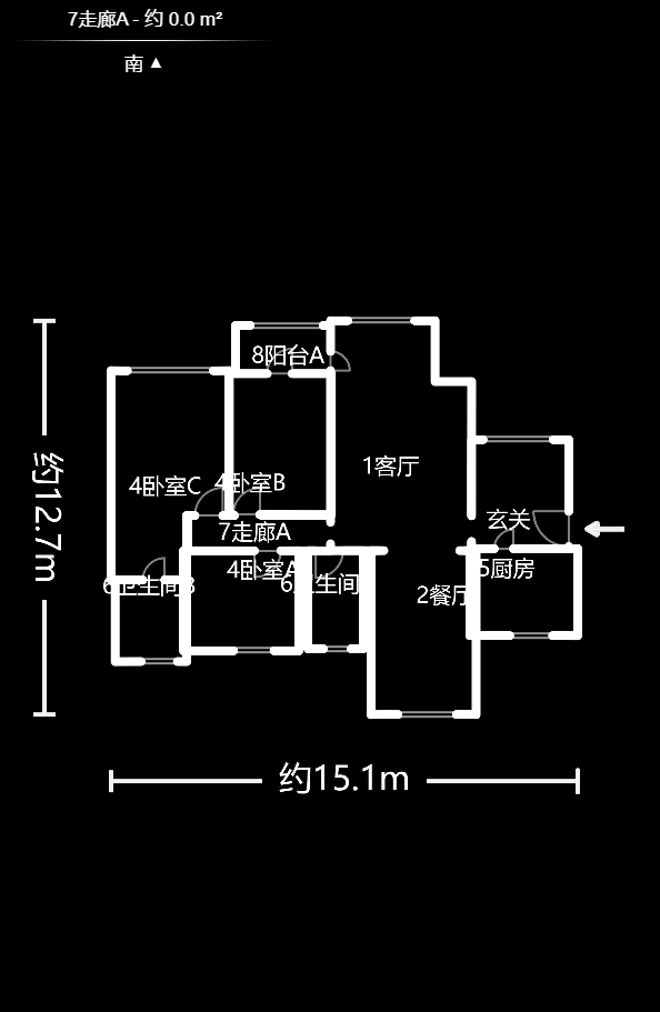 才子佳苑一期/二期  3室2厅2卫    148.0万户型图