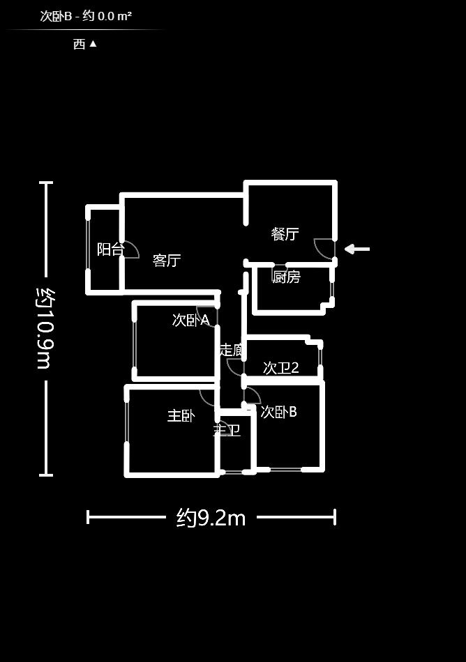 圆梦康乐城  3室2厅1卫   2300.00元/月室内图1