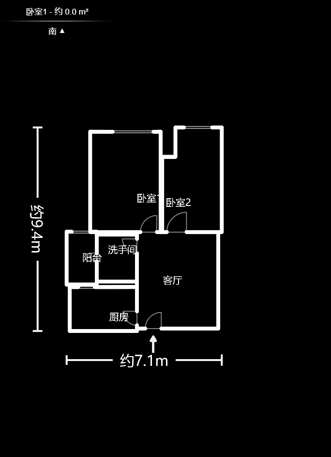 益佳苑  2室1厅1卫   58.00万户型图