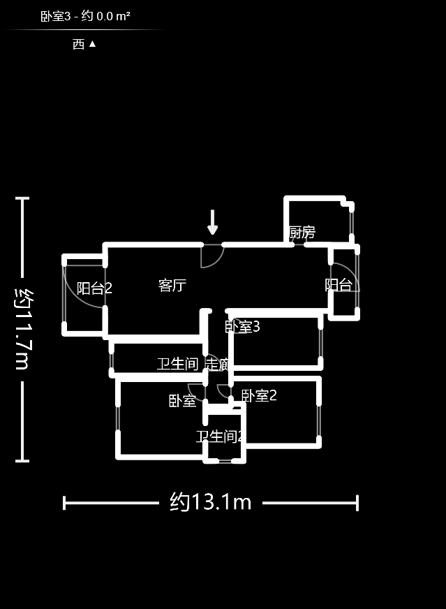 方略学府佳境  3室2厅1卫    64.74万户型图