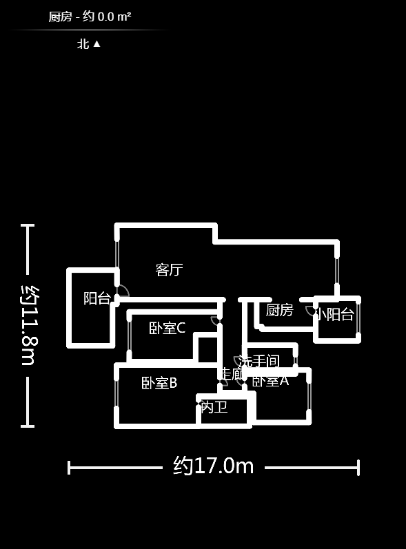 西街花园  3室2厅2卫    145.0万户型图