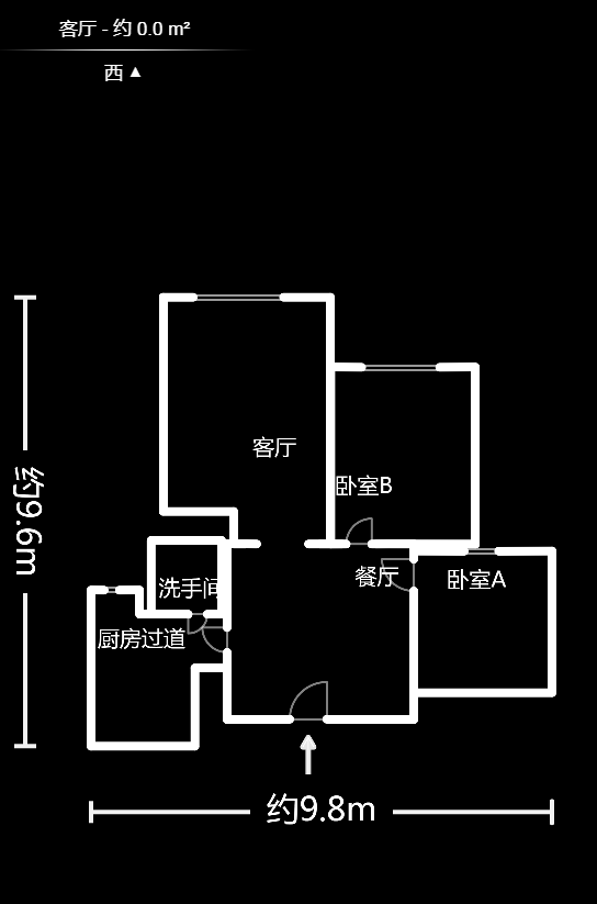 锦湘国际星城四期（金丽苑）  2室1厅1卫    99.78万户型图