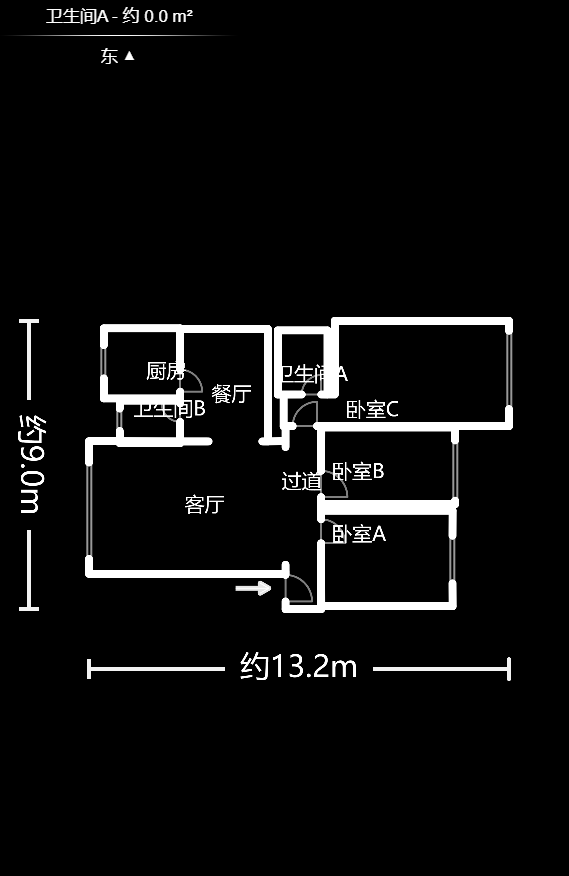 新城农博公寓  3室2厅2卫   78.00万户型图