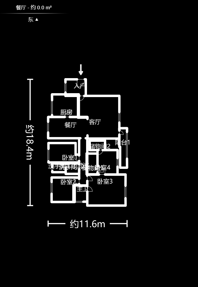 三万英尺  4室2厅2卫   293.00万户型图