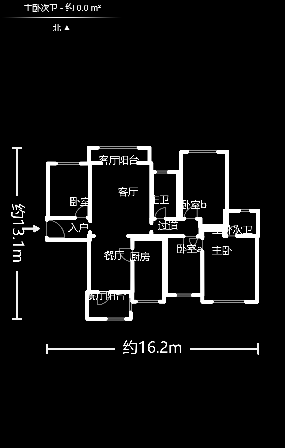 盛地尊域  4室2廳1衛(wèi)    115.9萬戶型圖