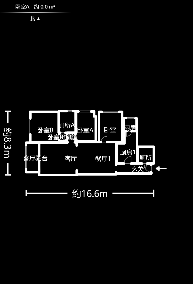 阳光100三期  3室2厅1卫   128.00万户型图