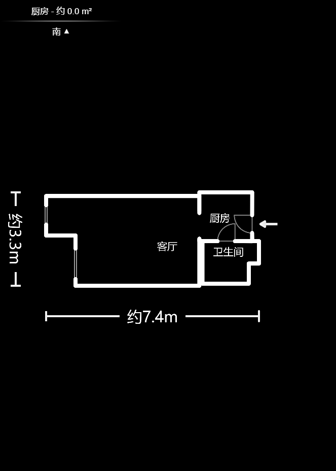 星城荣域  1室1厅1卫   40.00万户型图